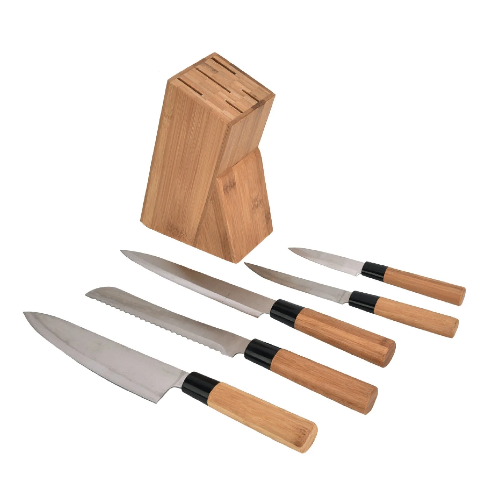 À la Cuisine - 5 Piece Bamboo Knife Set with Block