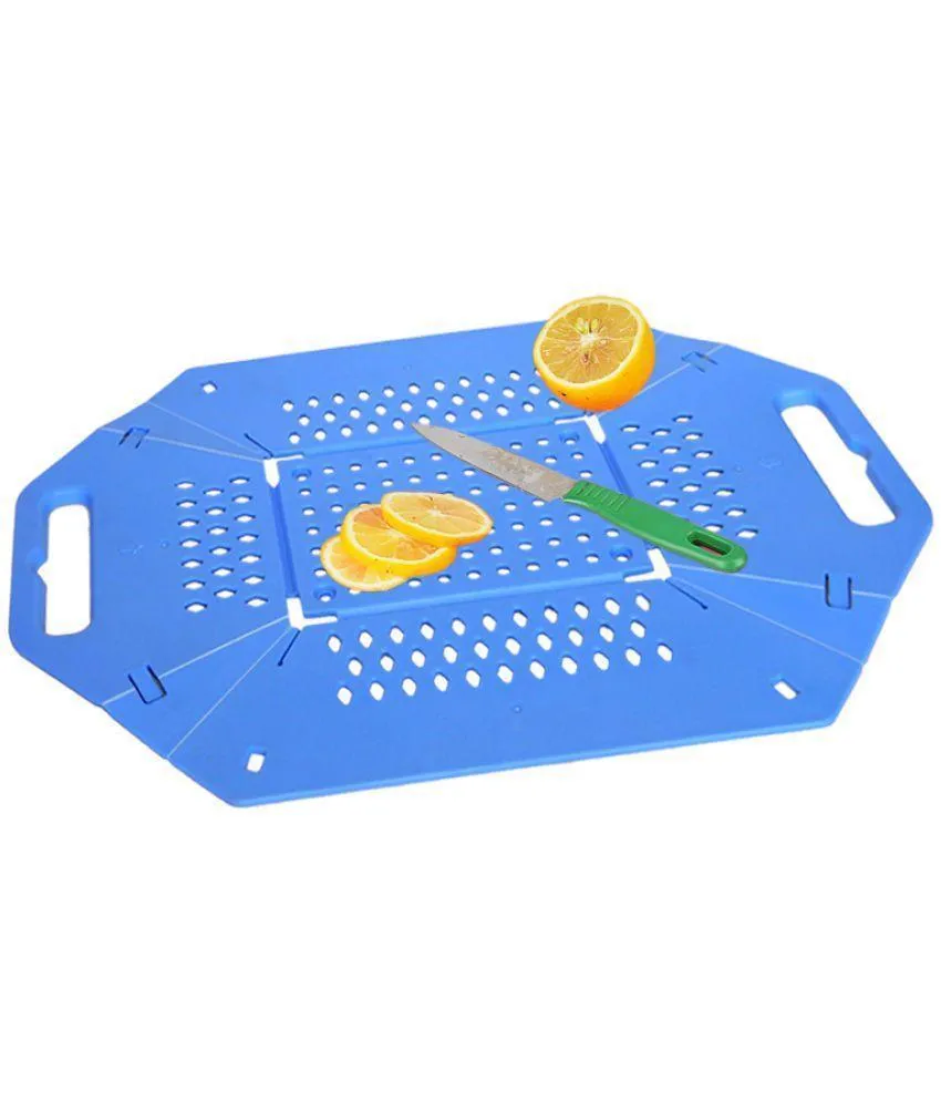 0704 -3 in 1 Fruit & Vegetable Chopping Board Wash Folding Basket