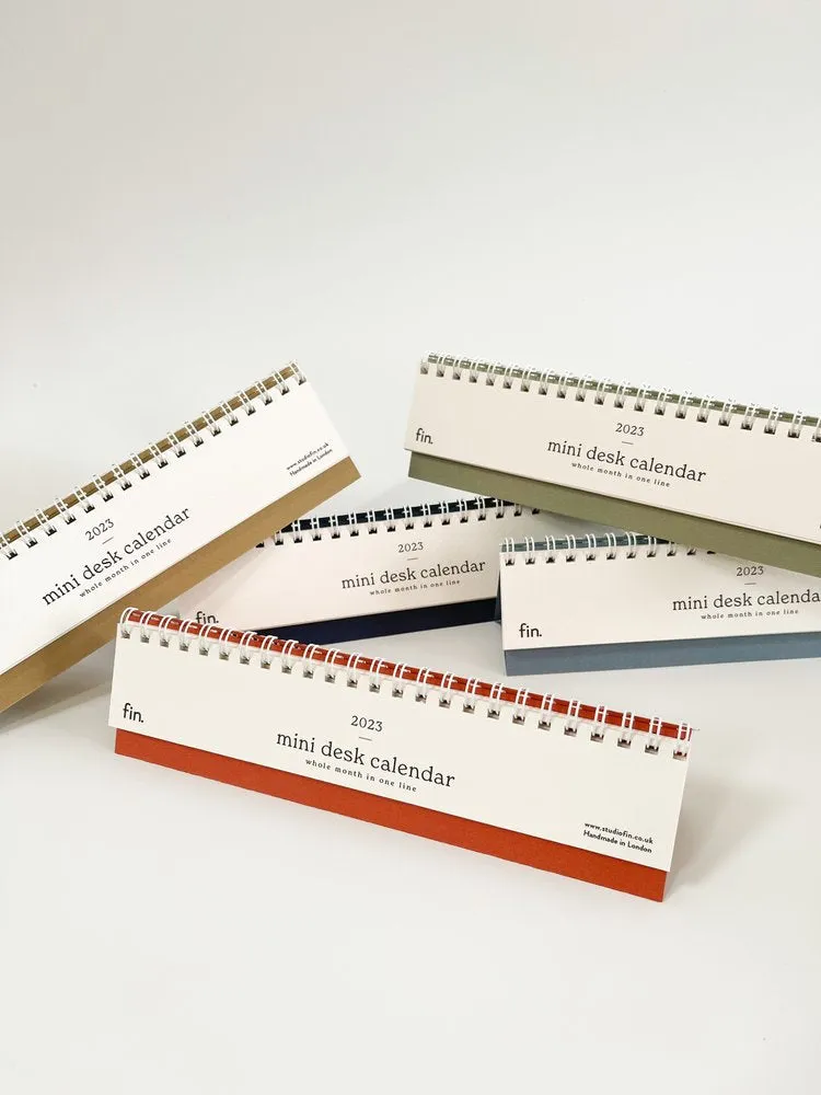 2024 Mini Desk Calendar in Navy