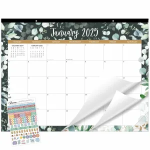 2025 Desk & Wall Calendar, 16" x 21", Greenery