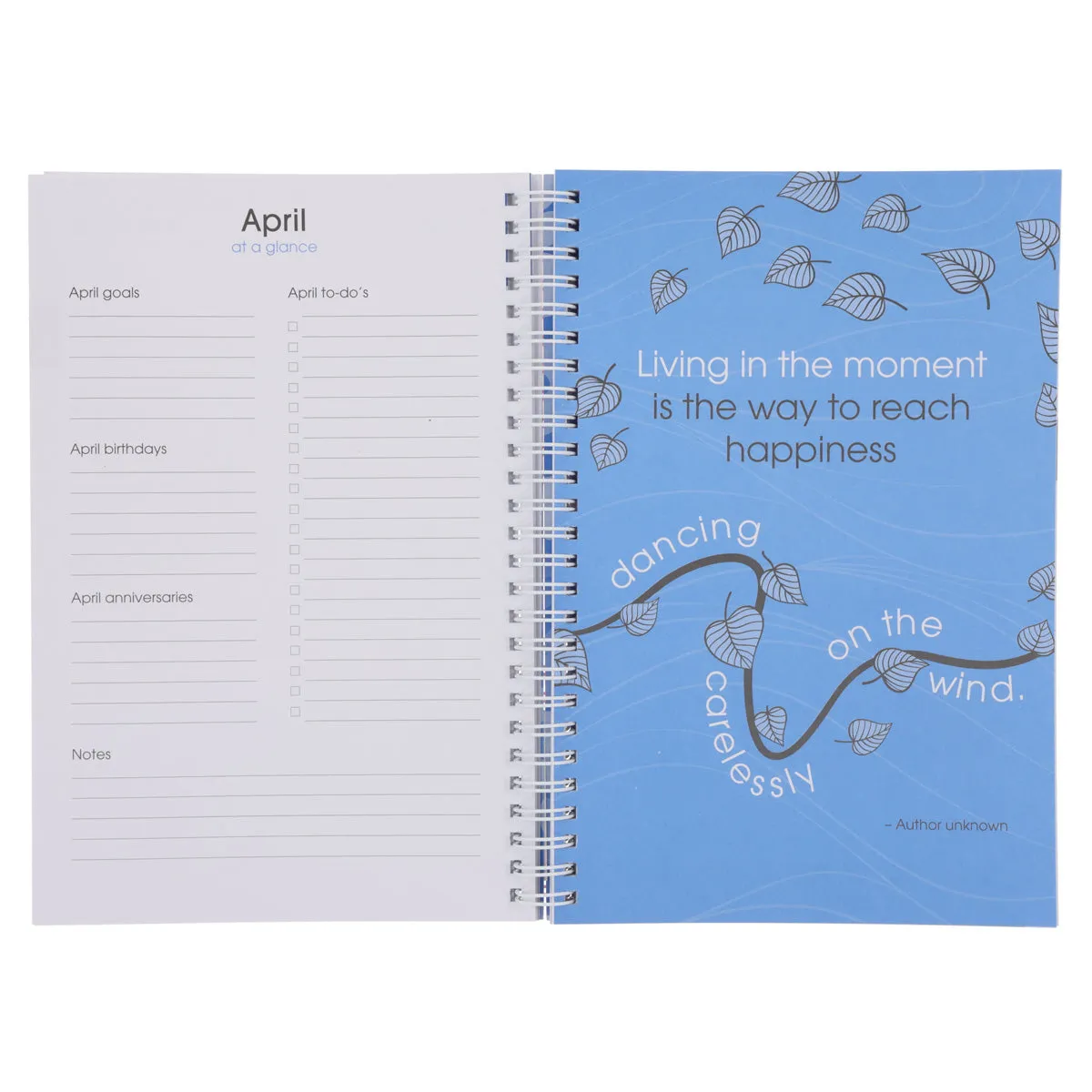 2025 Diary - Daily Planner - Inspirational - Enjoy Every Moment - Wirebound