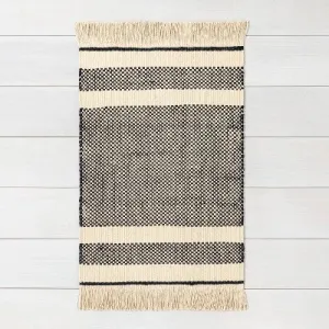 3' x 5' Jute Accent Rug Black/Natural - Hearth & Hand with Magnolia