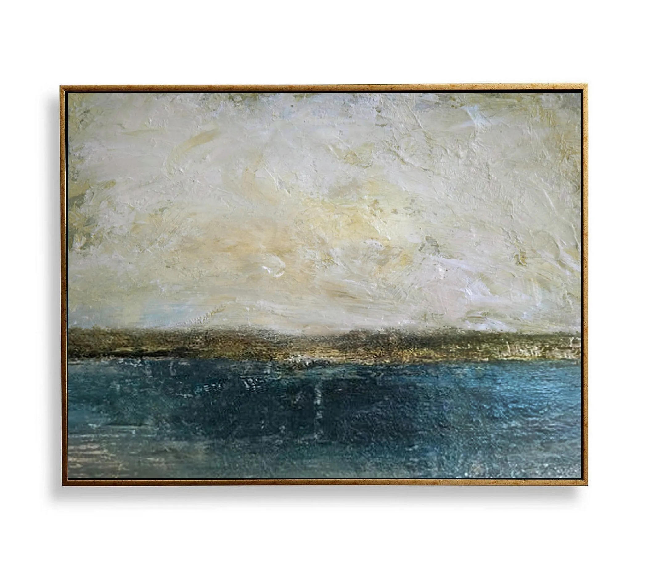 Abstract Art Sky Painting BeigeGold Painting Office Decor Dp119