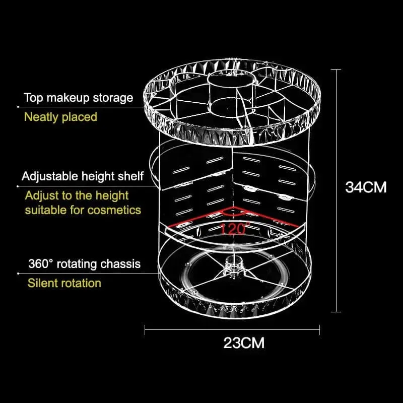 Acrylic rotating organizer