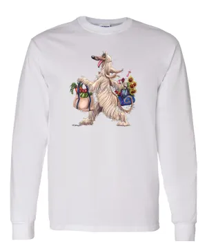 Afghan Hound - Walking With Produce - Mike's Faves - Long Sleeve T-Shirt