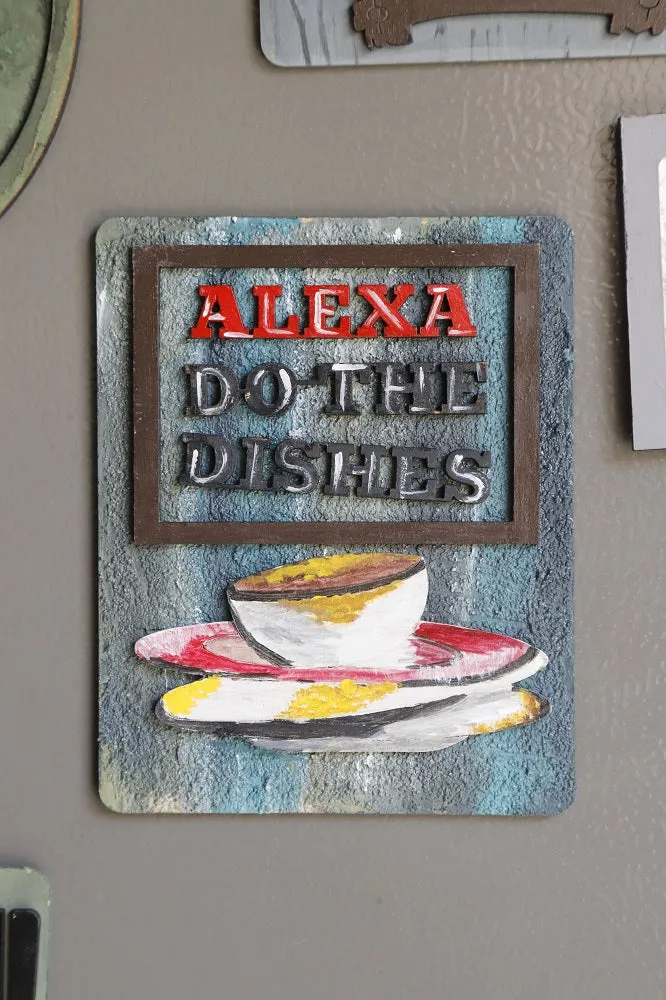 Alexa Do The Dishes Hand-Painted Fridge Magnet