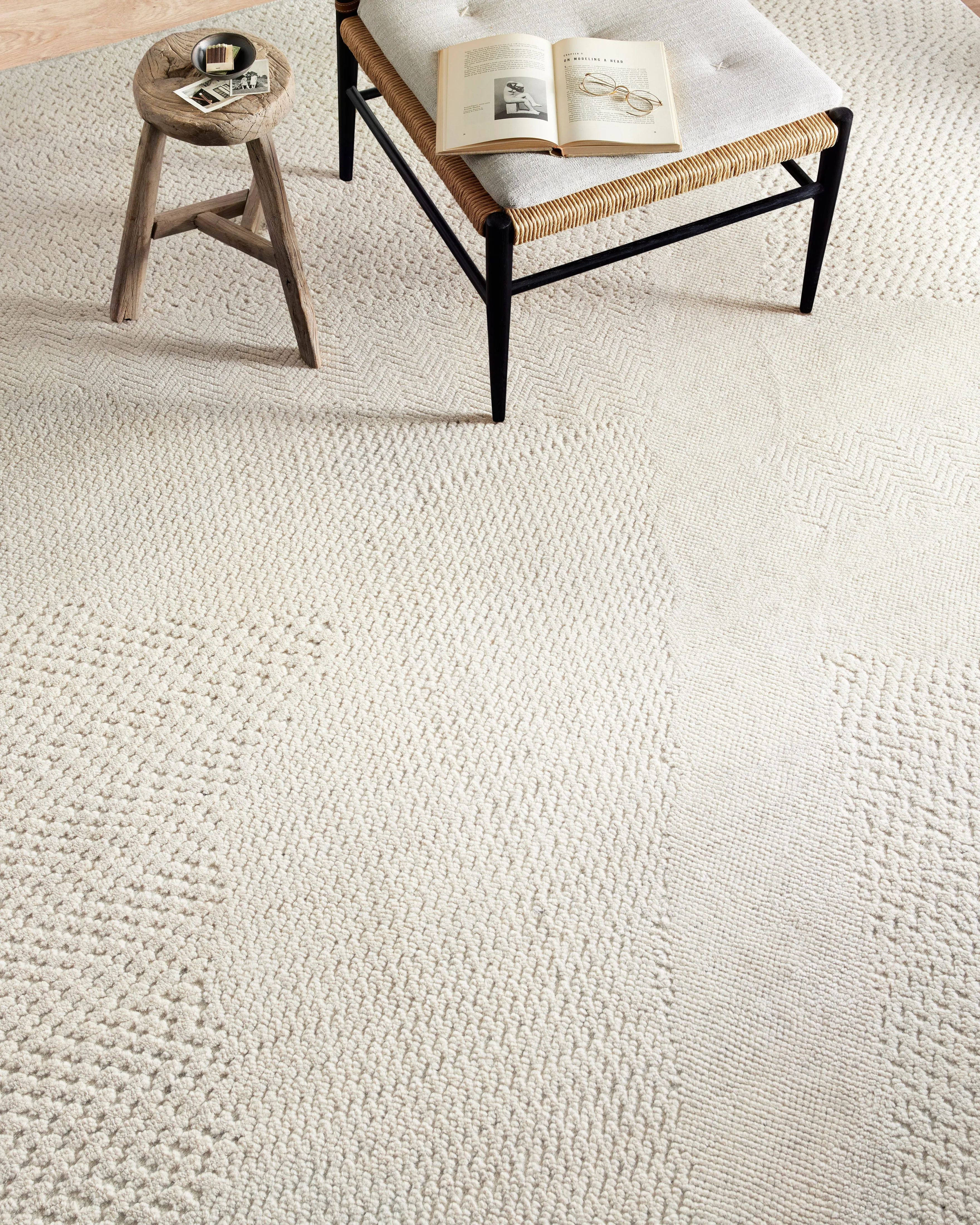 Amber Lewis x Loloi Collins Ivory / Ivory Rug