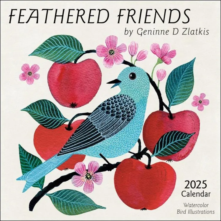 Amber Lotus 2025 Wall Calendar - Feathered Friends