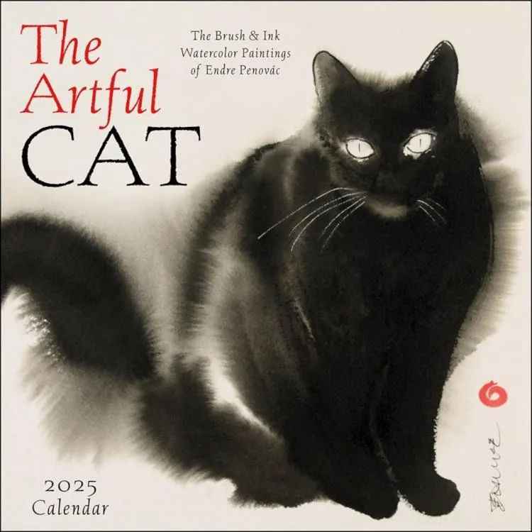 Amber Lotus 2025 Wall Calendar - The Artful Cat