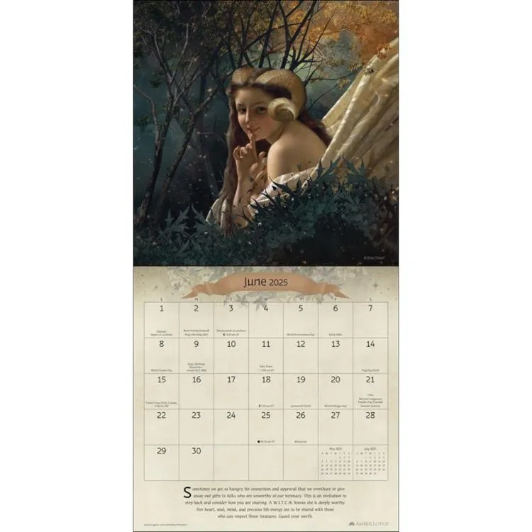 Amber Lotus 2025 Wall Calendar - W.I.T.C.H. (Woman In Total Control of Herself)