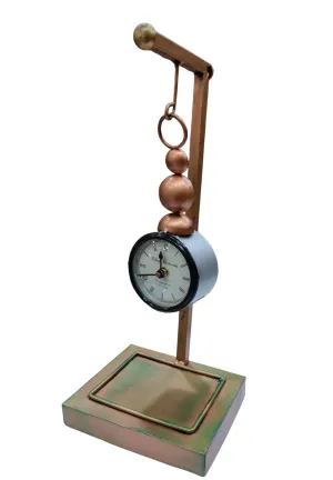 Antique Pendulum with Watch Table Handicraft Showpiece|Copper Colour|Home/Office Decorative Item/Decorative Item|Hight 42cm, Length 17cm, Width 13cm