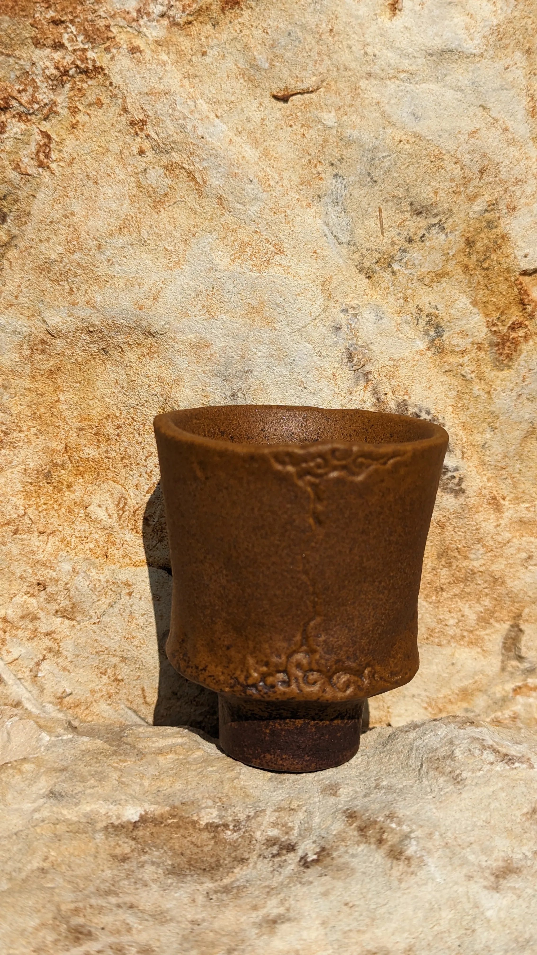 Archaic Ruyi Chalice Wood-Fired Kiln Clay Tea Cup