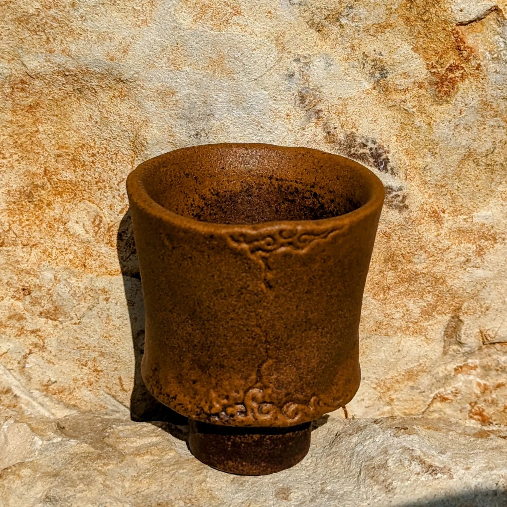 Archaic Ruyi Chalice Wood-Fired Kiln Clay Tea Cup