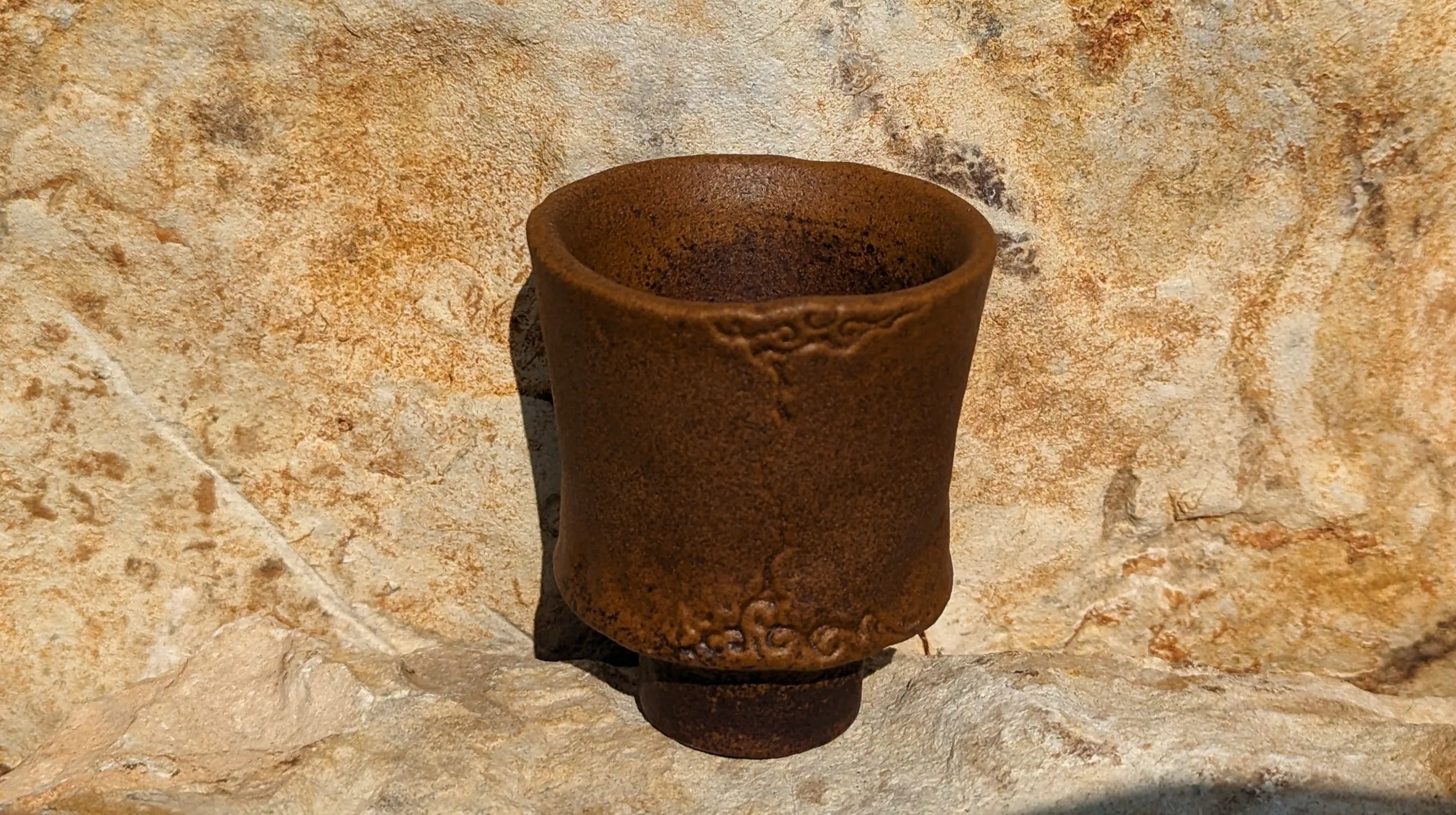 Archaic Ruyi Chalice Wood-Fired Kiln Clay Tea Cup