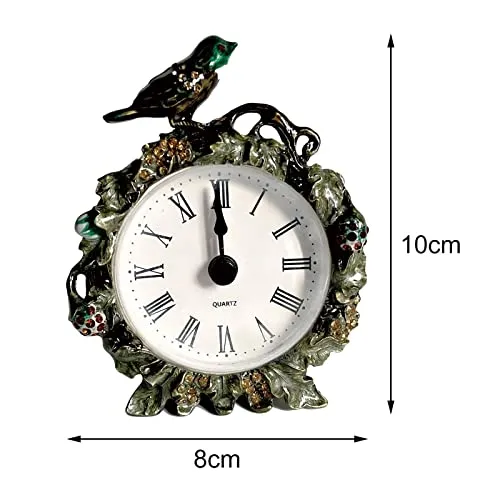 ATORSE® Vintage Style Table Clock Alarm Clock Quartz Movement for Office Bar Bedroom