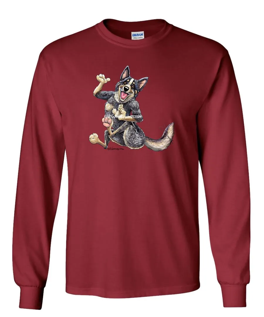 Australian Cattle Dog - Waving - Mike's Faves - Long Sleeve T-Shirt