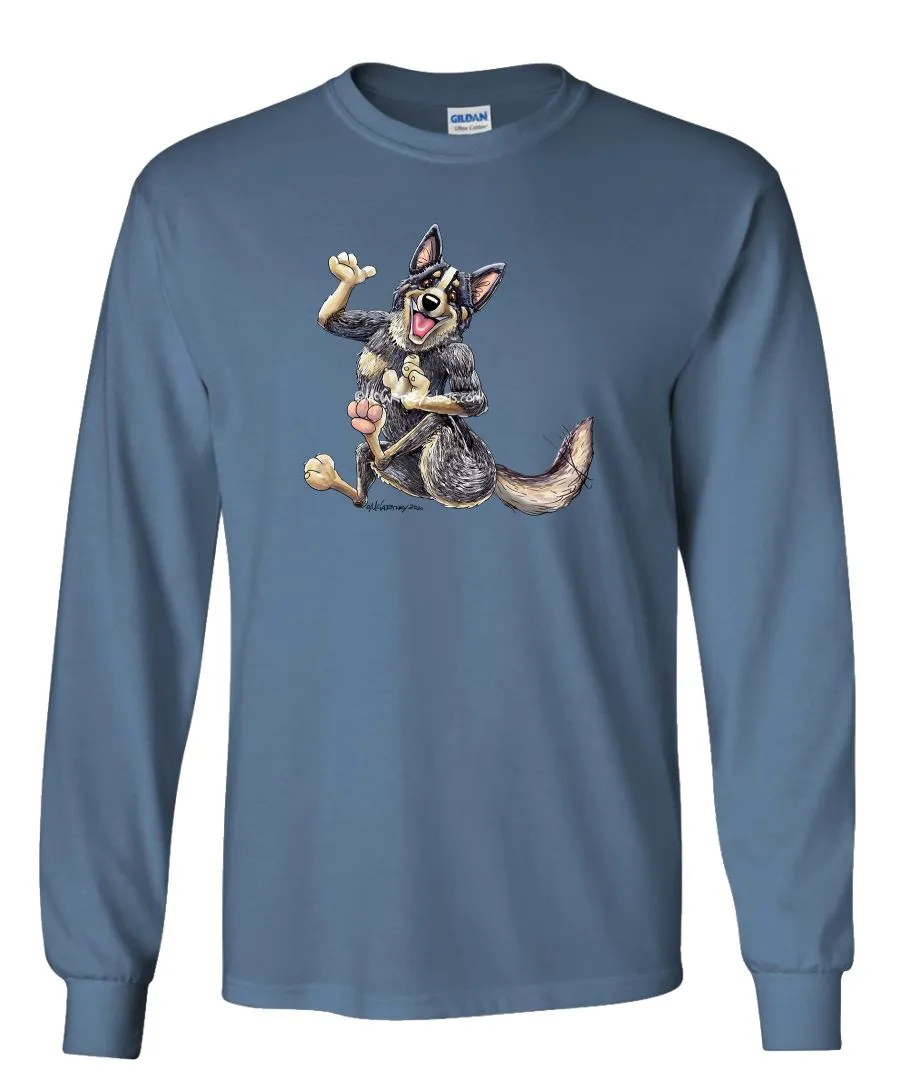 Australian Cattle Dog - Waving - Mike's Faves - Long Sleeve T-Shirt