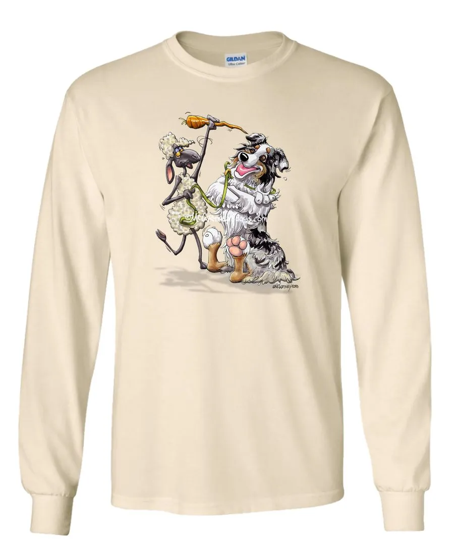 Australian Shepherd  Blue Merl - Sheep And Carrot - Mike's Faves - Long Sleeve T-Shirt