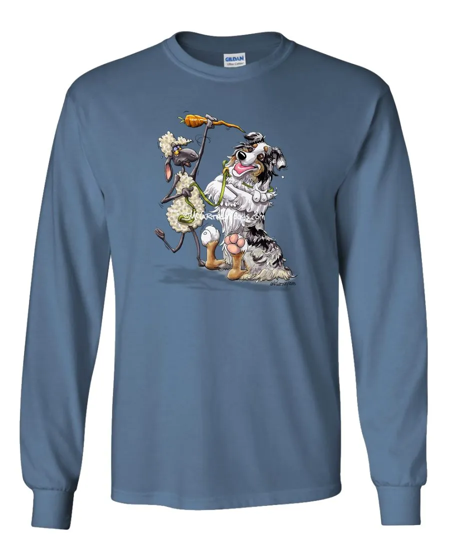 Australian Shepherd  Blue Merl - Sheep And Carrot - Mike's Faves - Long Sleeve T-Shirt