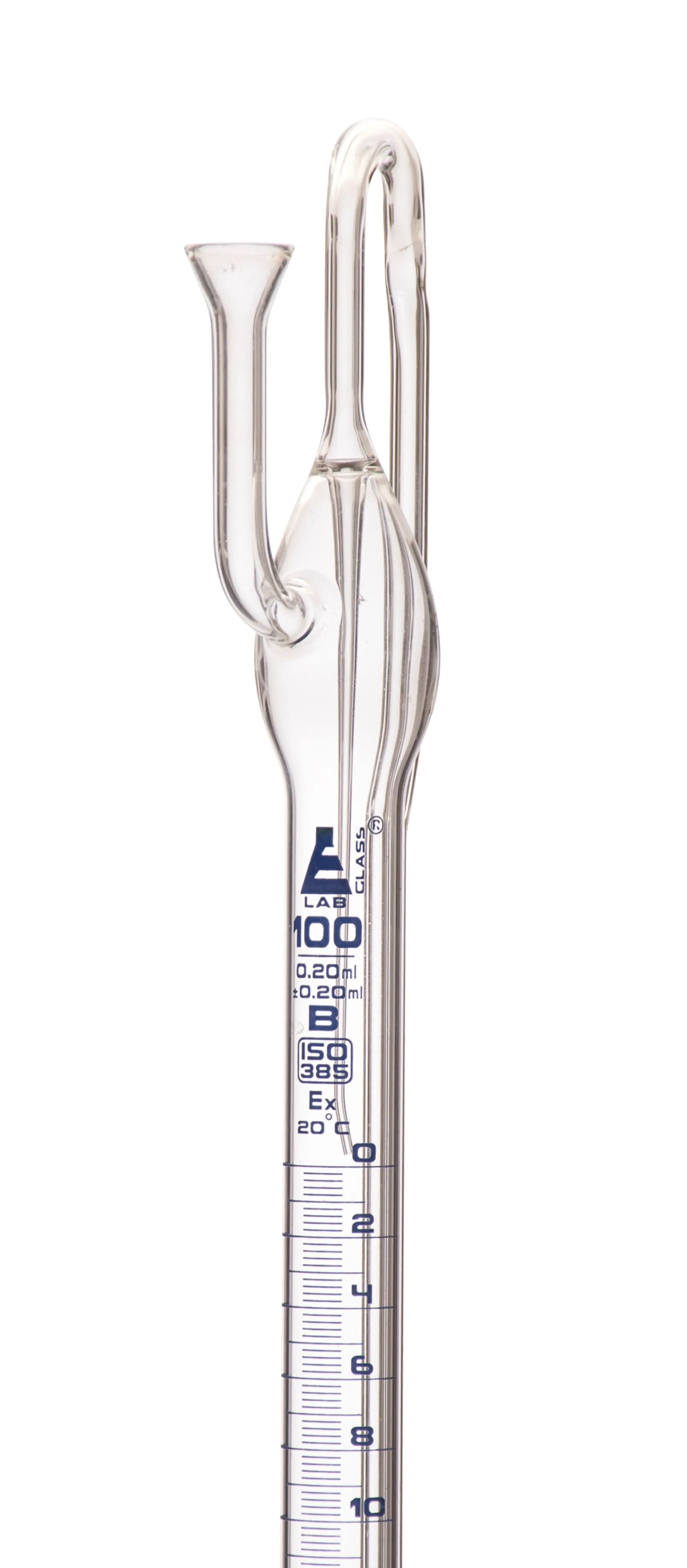 Automatic Zero Burette, 100ml - Class B - 34/35 Joint Size - 0.20Â±ml Tolerance, 0.20ml Sub. Divisions - 2000ml Reservoir Capacity - Eisco Labs