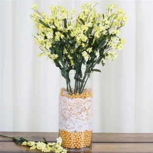 Baby Breath Bush Artificial Silk Flowers - Yellow