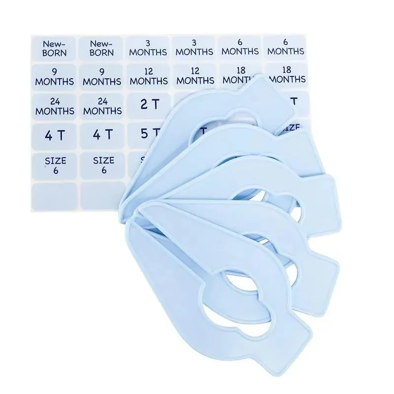 Baby Buddy - 5Pk Size-It Closet Organizers, Blue