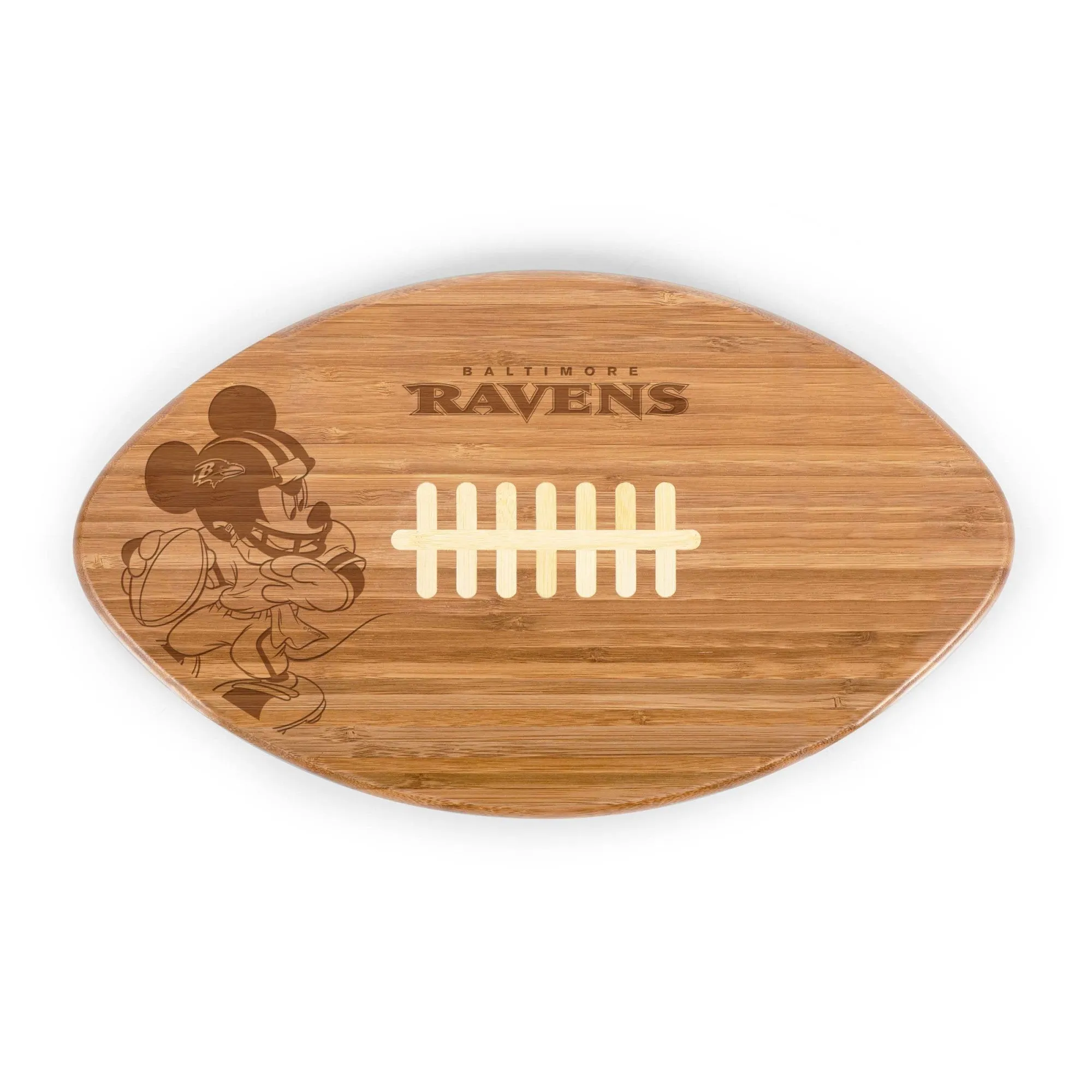 Baltimore Ravens Mickey Mouse - Touchdown! Football Cutting Board & Serving Tray