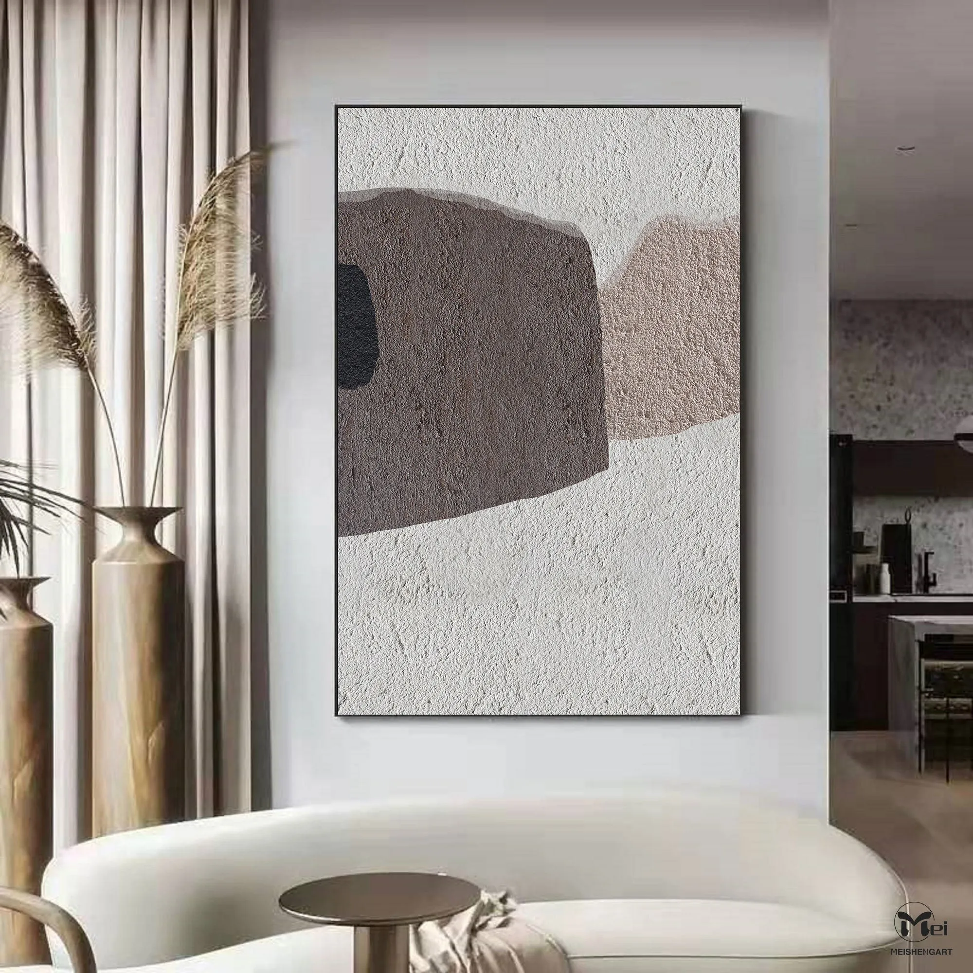 Beige Abstract Painting Minimalist Art Nordic Painting Ap122