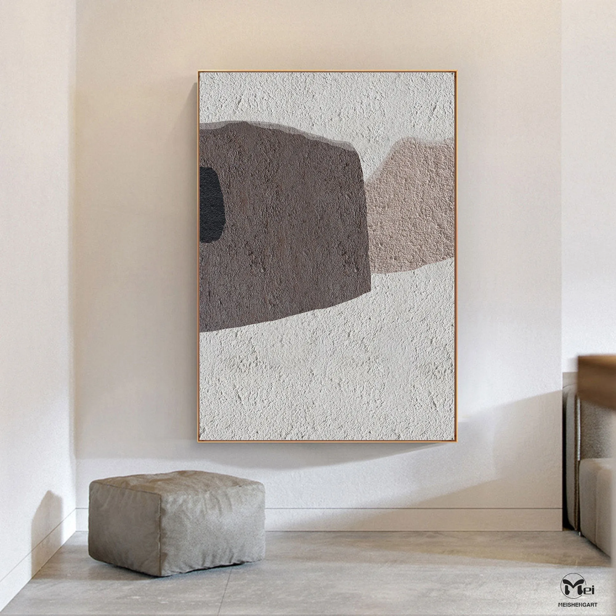 Beige Abstract Painting Minimalist Art Nordic Painting Ap122