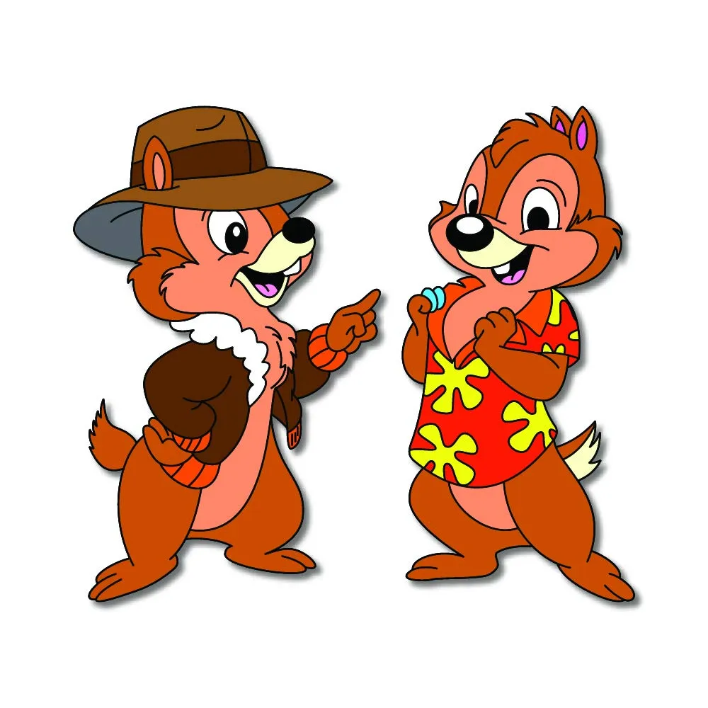 Bhai Please Chip and Dale Wooden Fridge Magnet (Pack of 1) Fun Comic Character Gift and Decoration