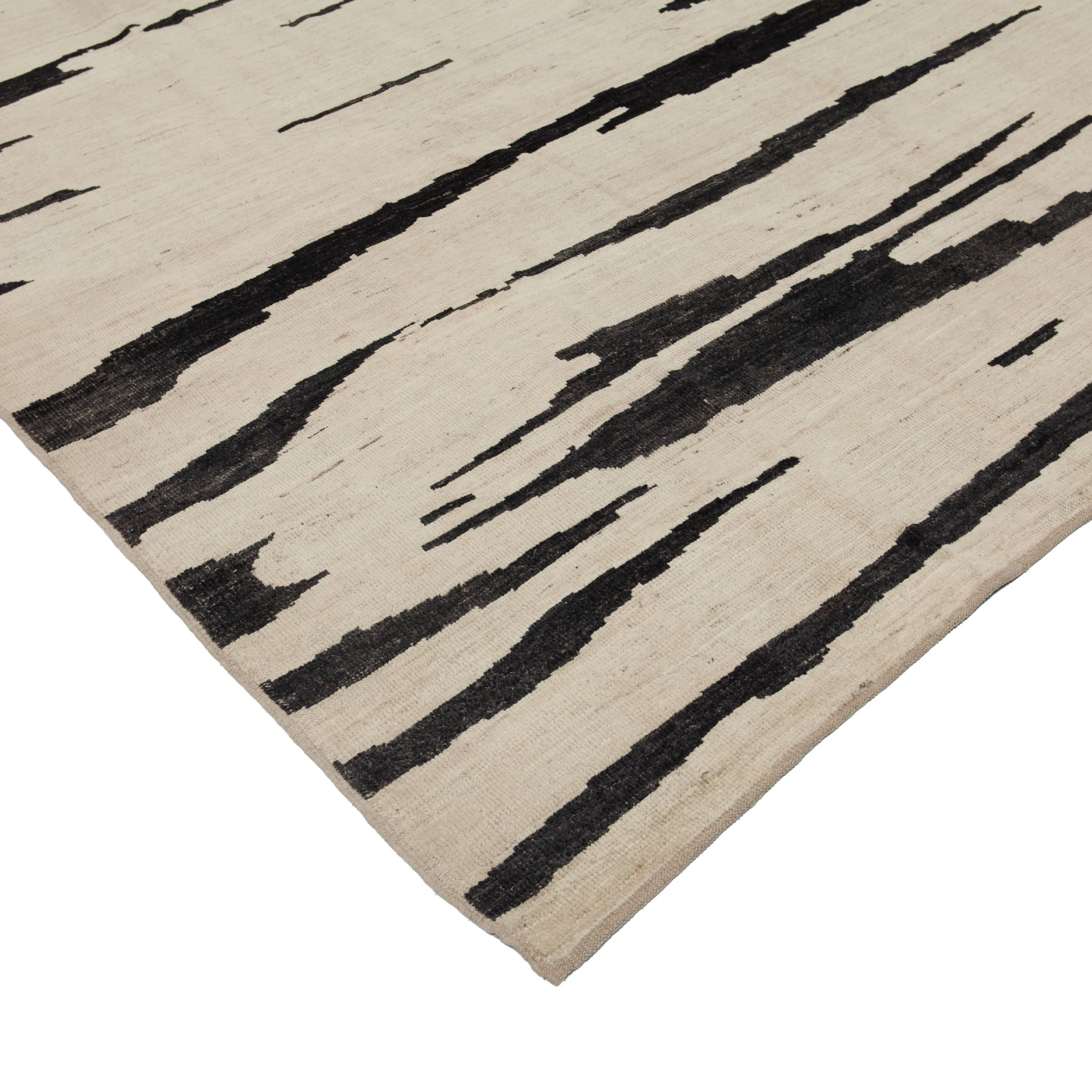 Black & White Zameen Transitional Wool Rug - 9'5" x 11'11"