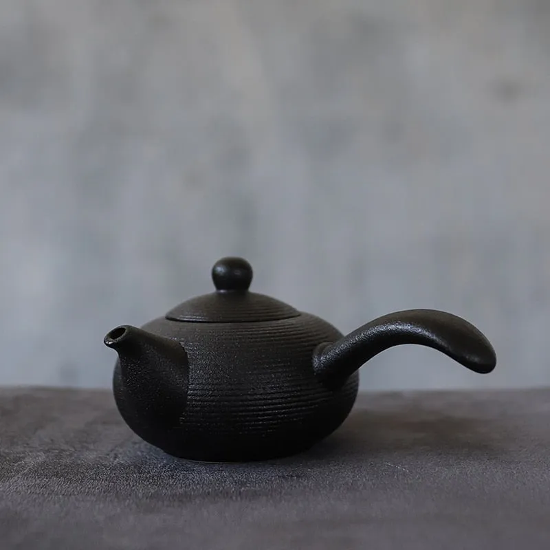 Black Crockery Ceramic Teapots Handmade Tea Pot Ceramic Teapot Kettle