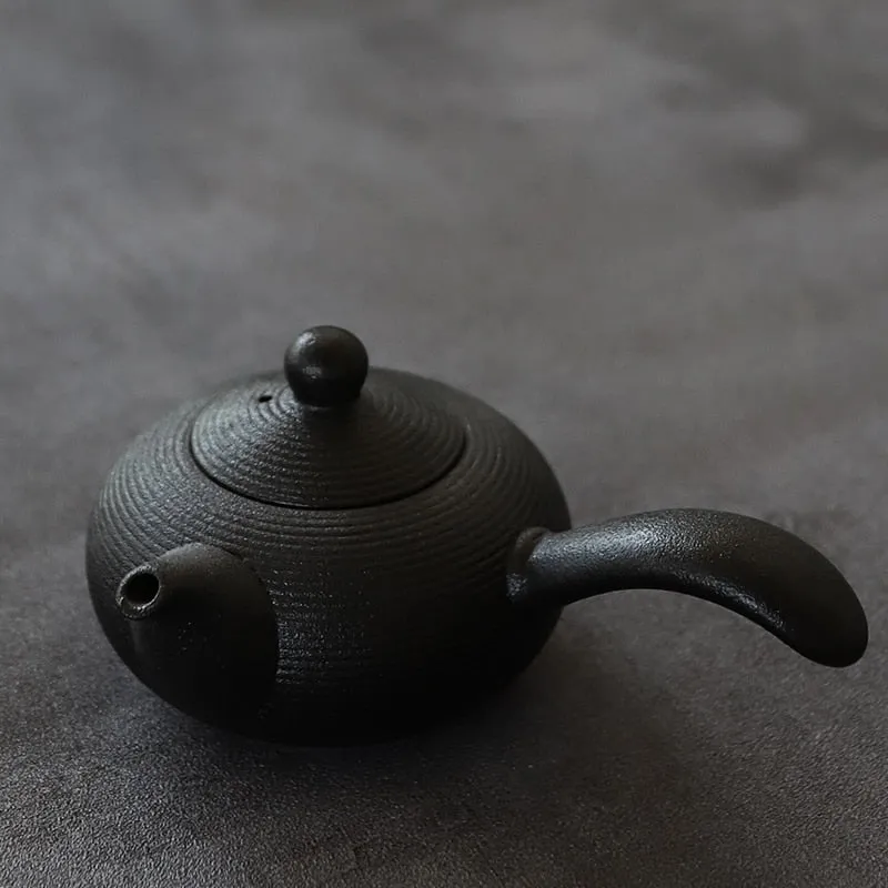 Black Crockery Ceramic Teapots Handmade Tea Pot Ceramic Teapot Kettle