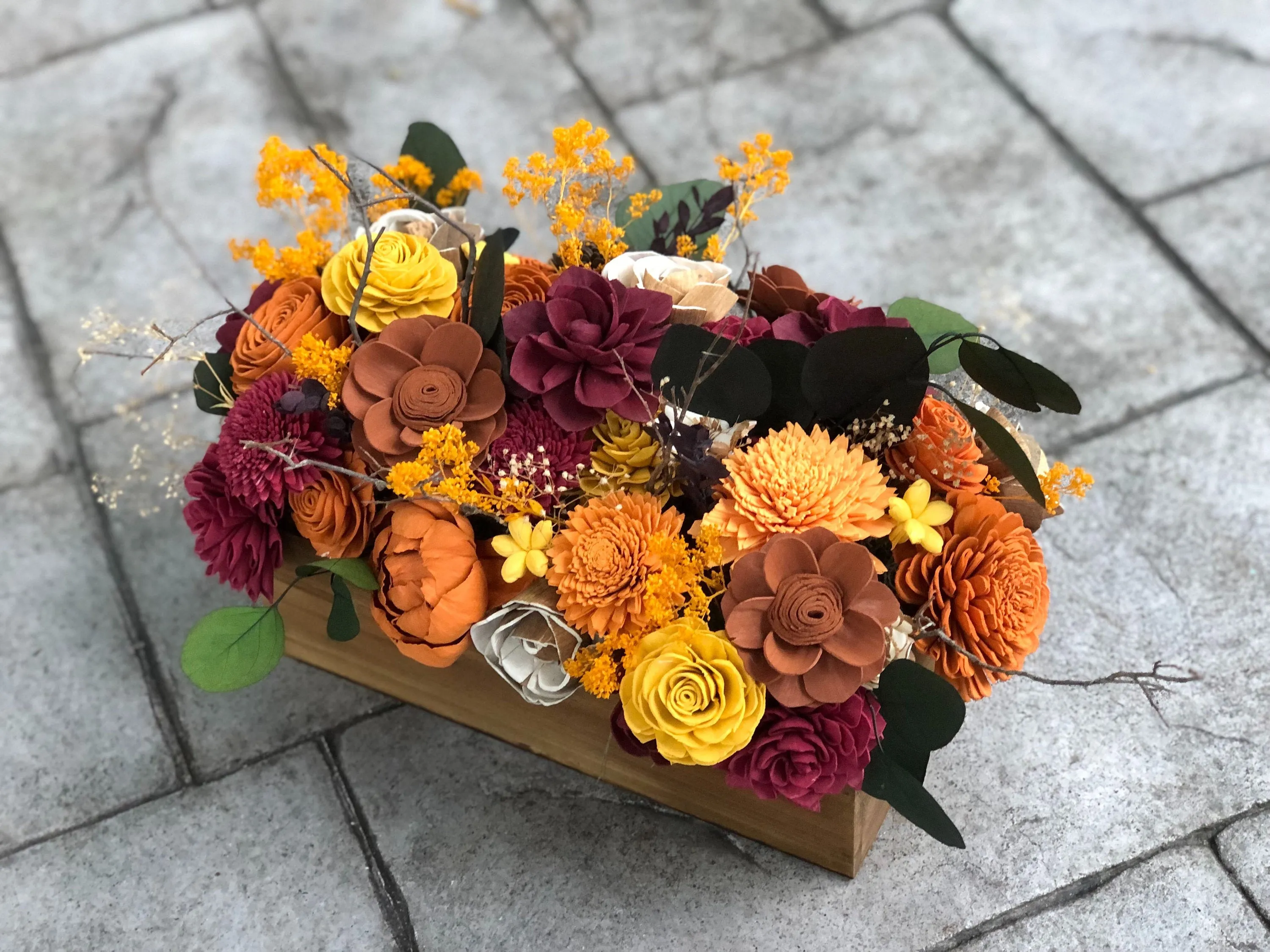 Branches and Blooms Fall Table Arrangement