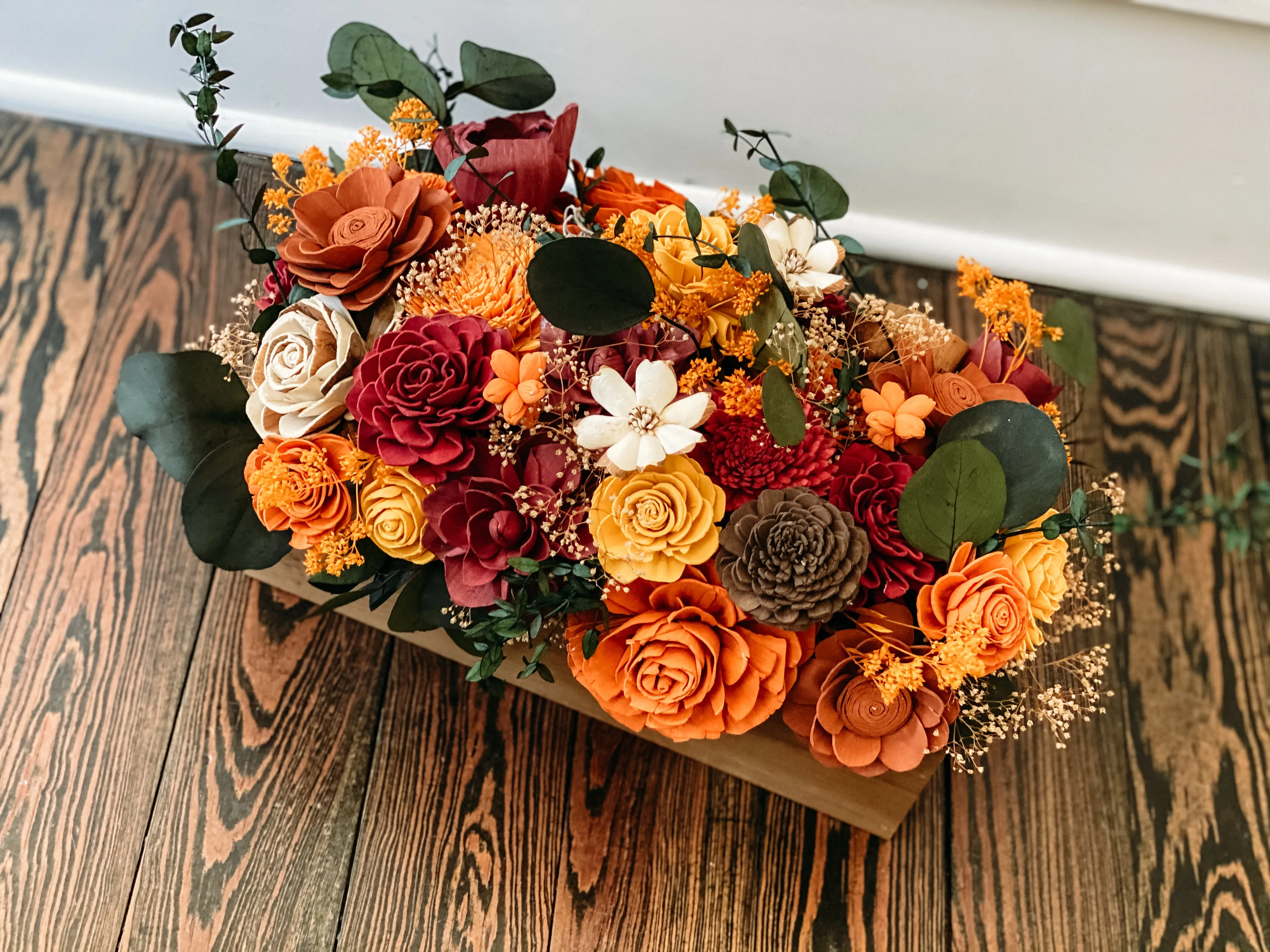 Branches and Blooms Fall Table Arrangement