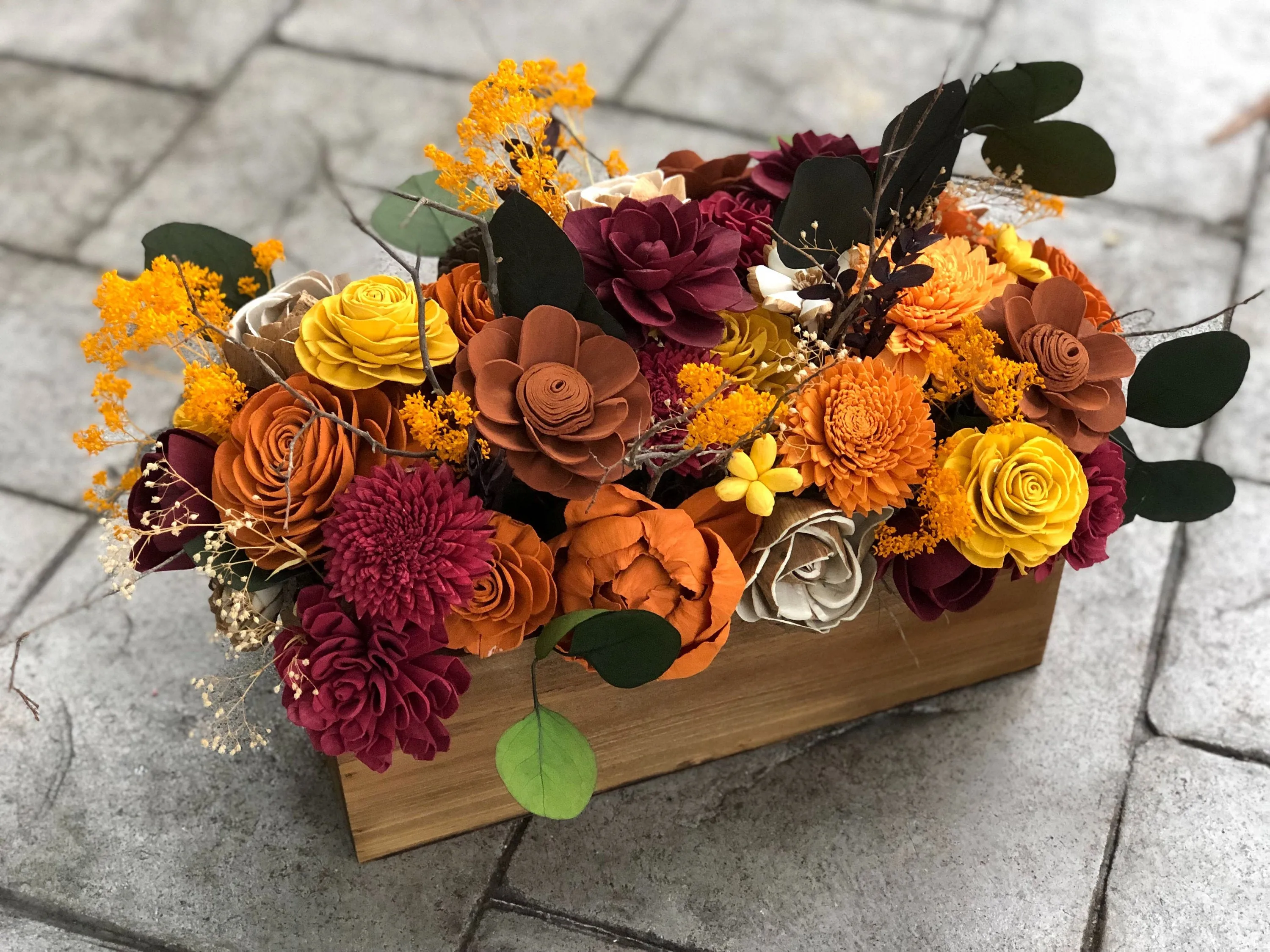 Branches and Blooms Fall Table Arrangement