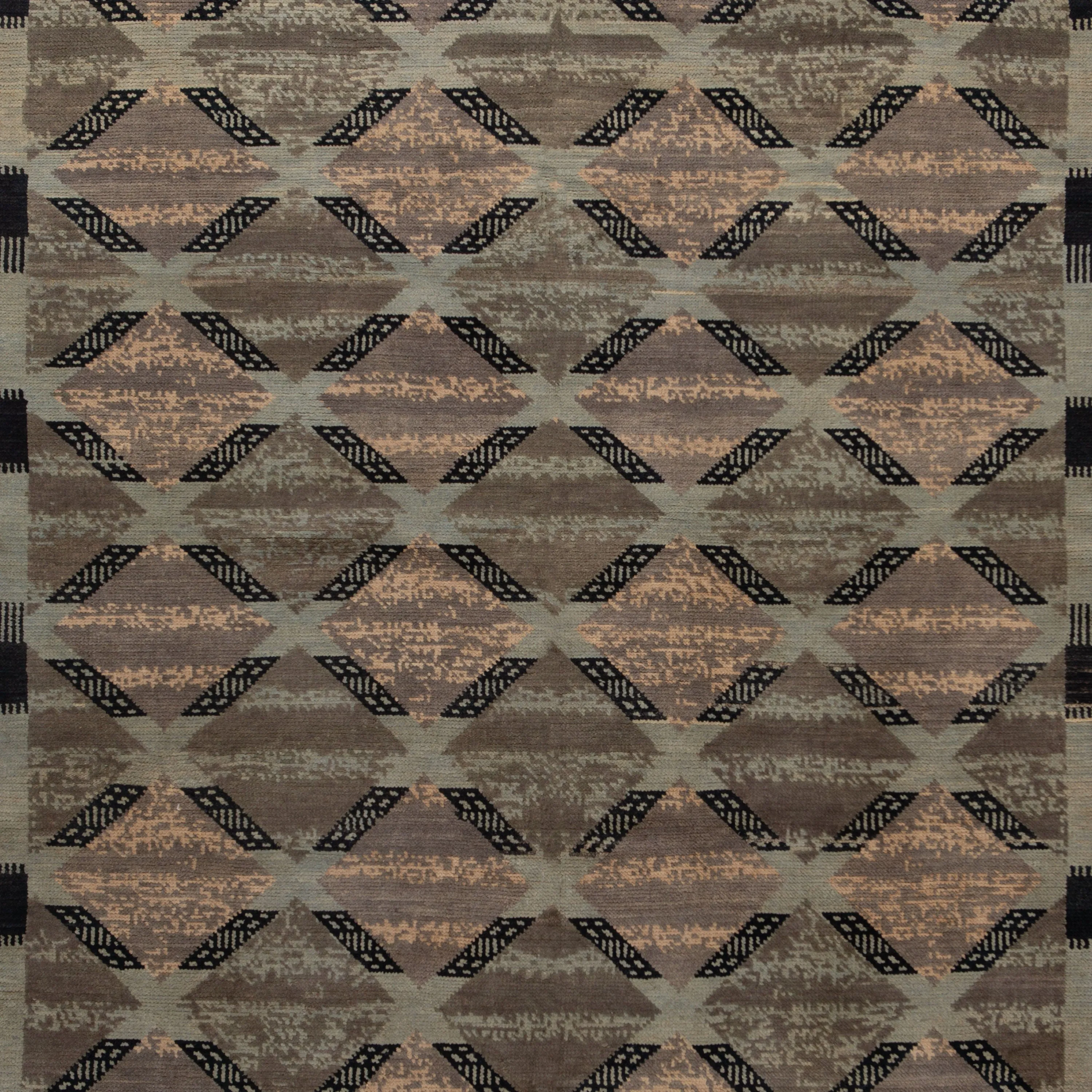 Brown Transitional Wool Rug - 6'4" x 9'4"