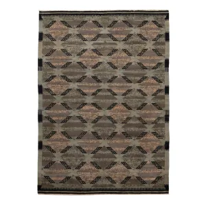 Brown Transitional Wool Rug - 6'4" x 9'4"