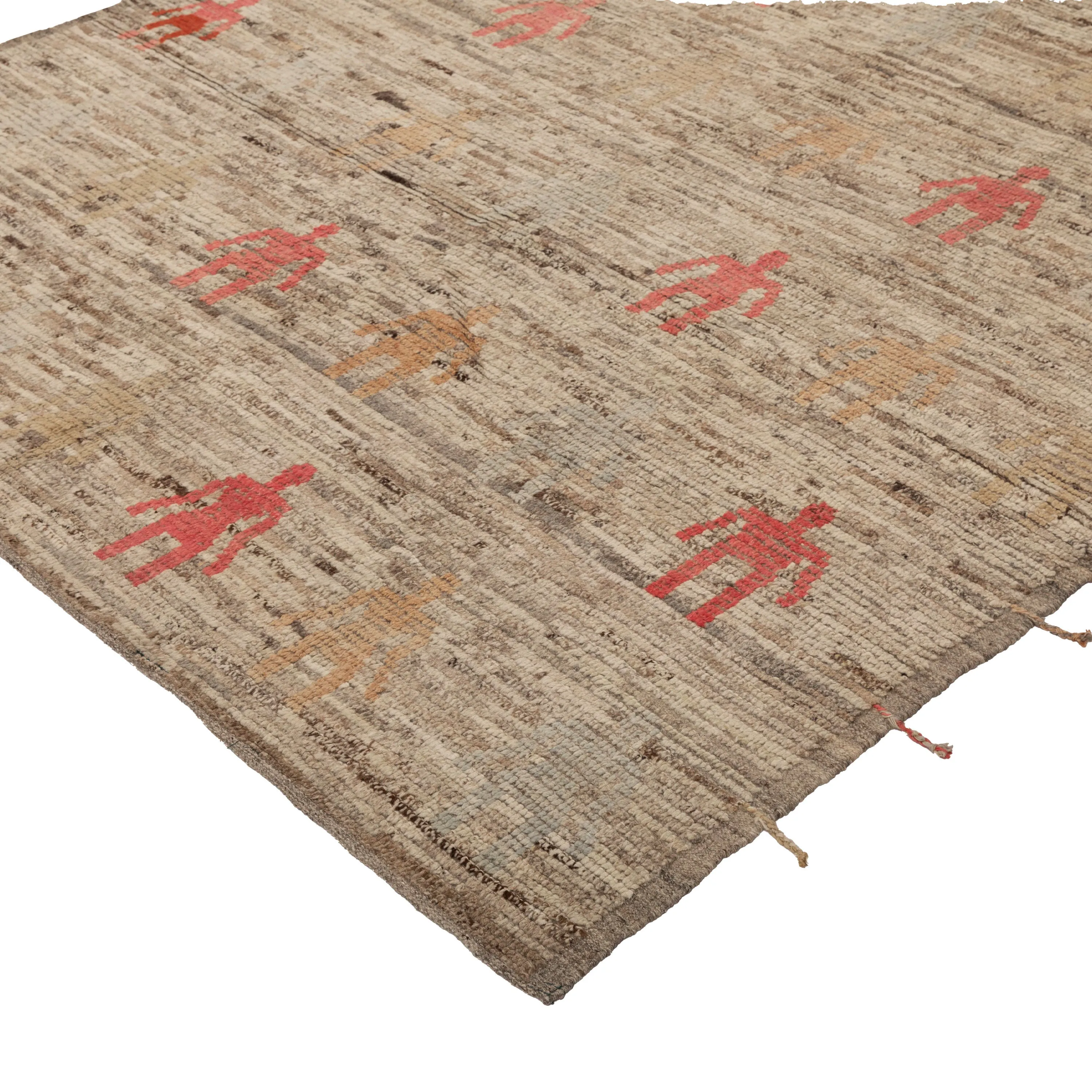 Brown Zameen Transitional Wool Rug - 6'9" x 9'7"