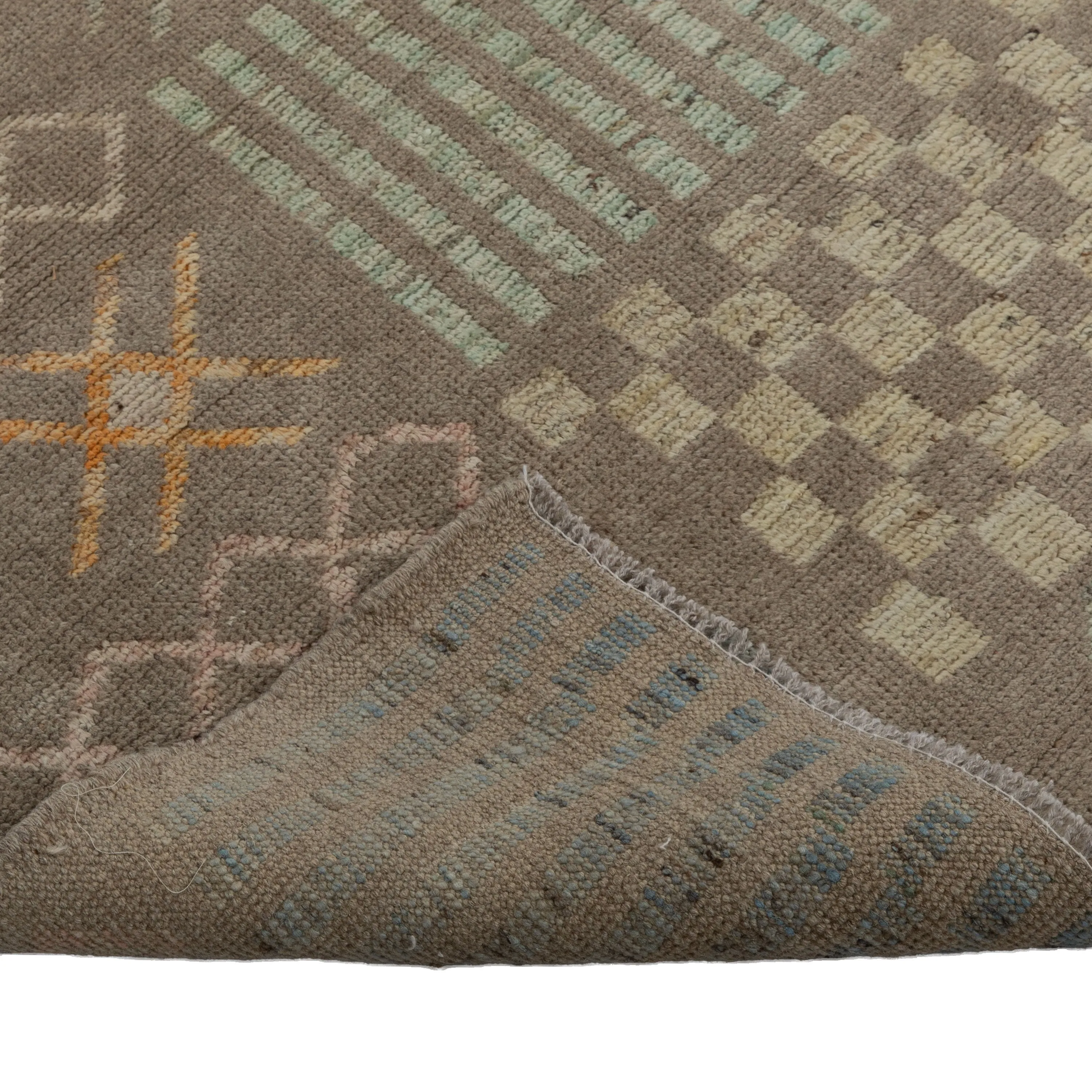 Brown Zameen Transitional Wool Runner - 2'9" x 9'7"