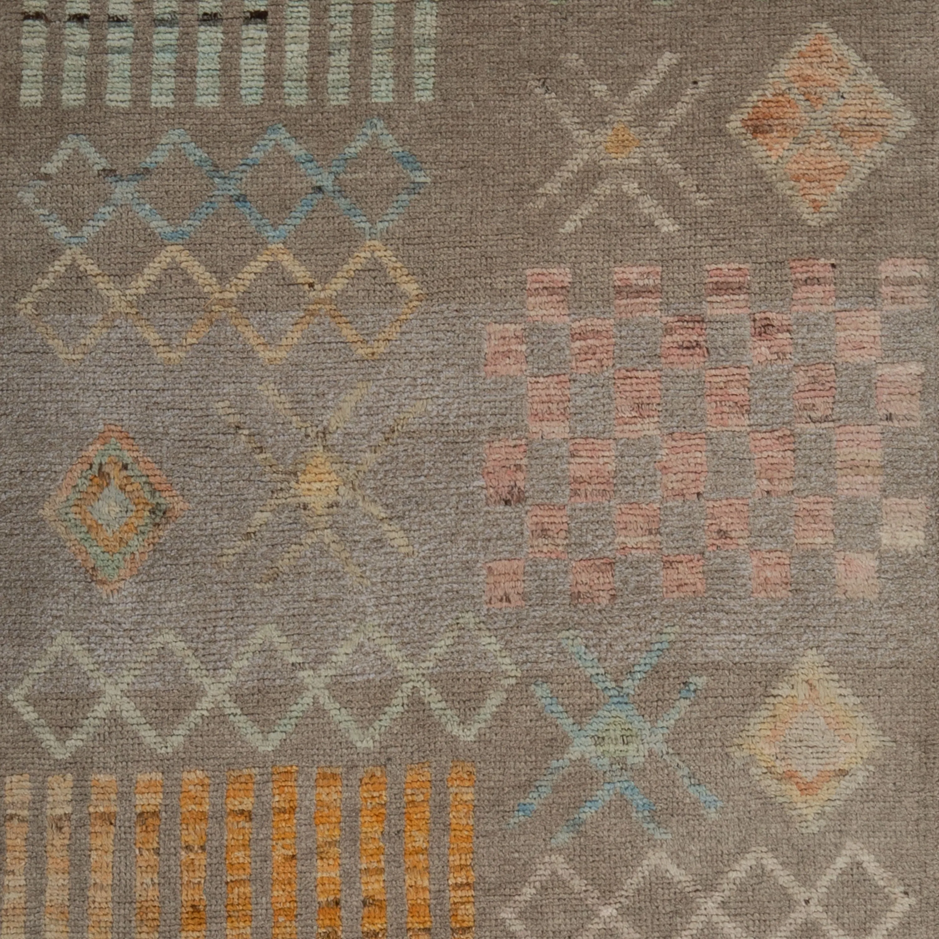 Brown Zameen Transitional Wool Runner - 2'9" x 9'7"