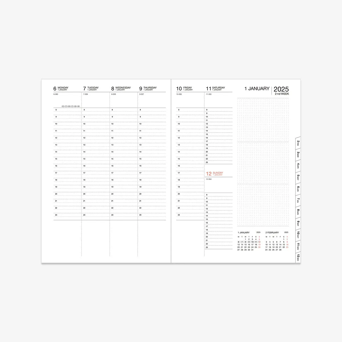 CALENDAR SEP 2024 - DEC 2025 A5 // STORAGE IT MINT