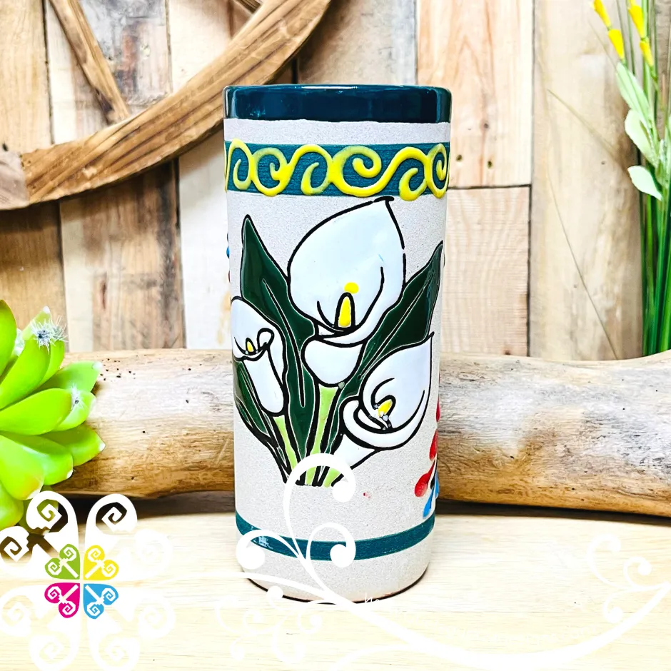 Calla Lilly Small Tall Vase - Mexican Home Decor