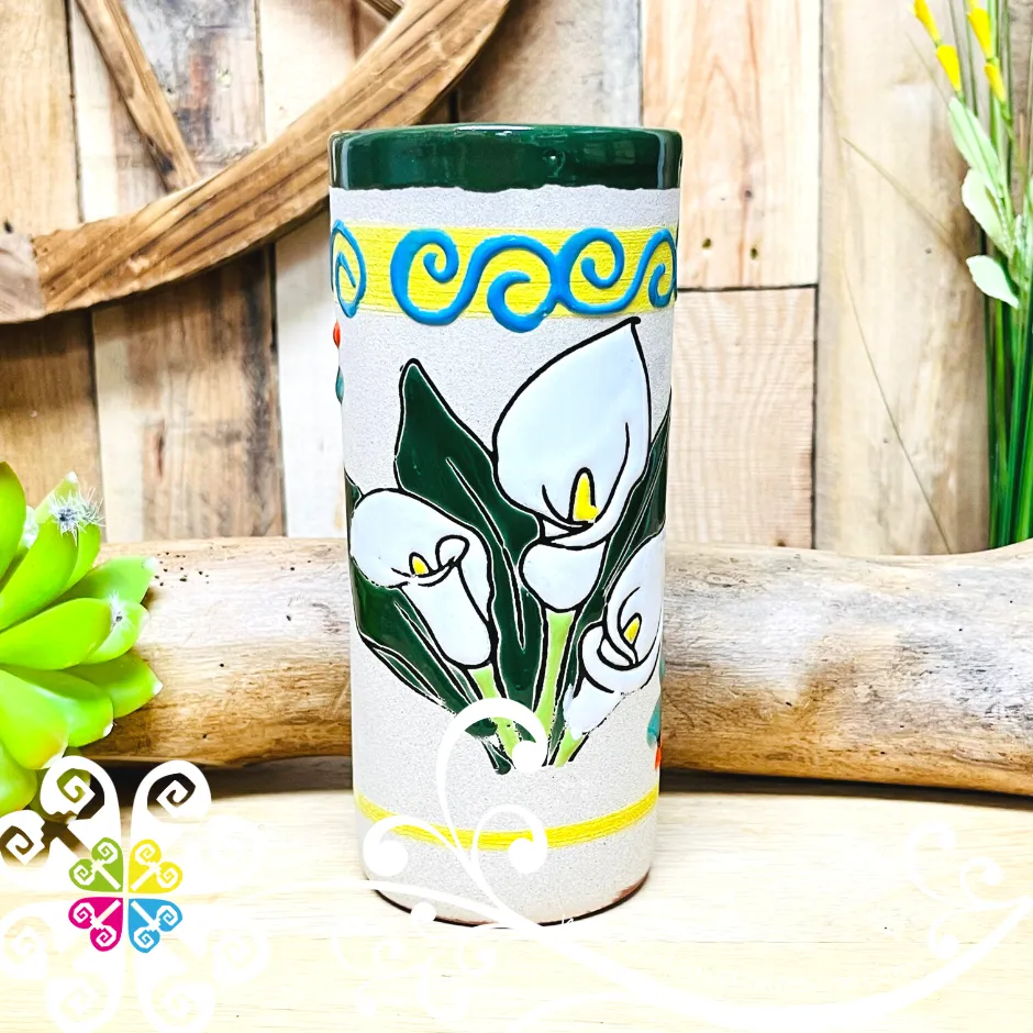 Calla Lilly Small Tall Vase - Mexican Home Decor