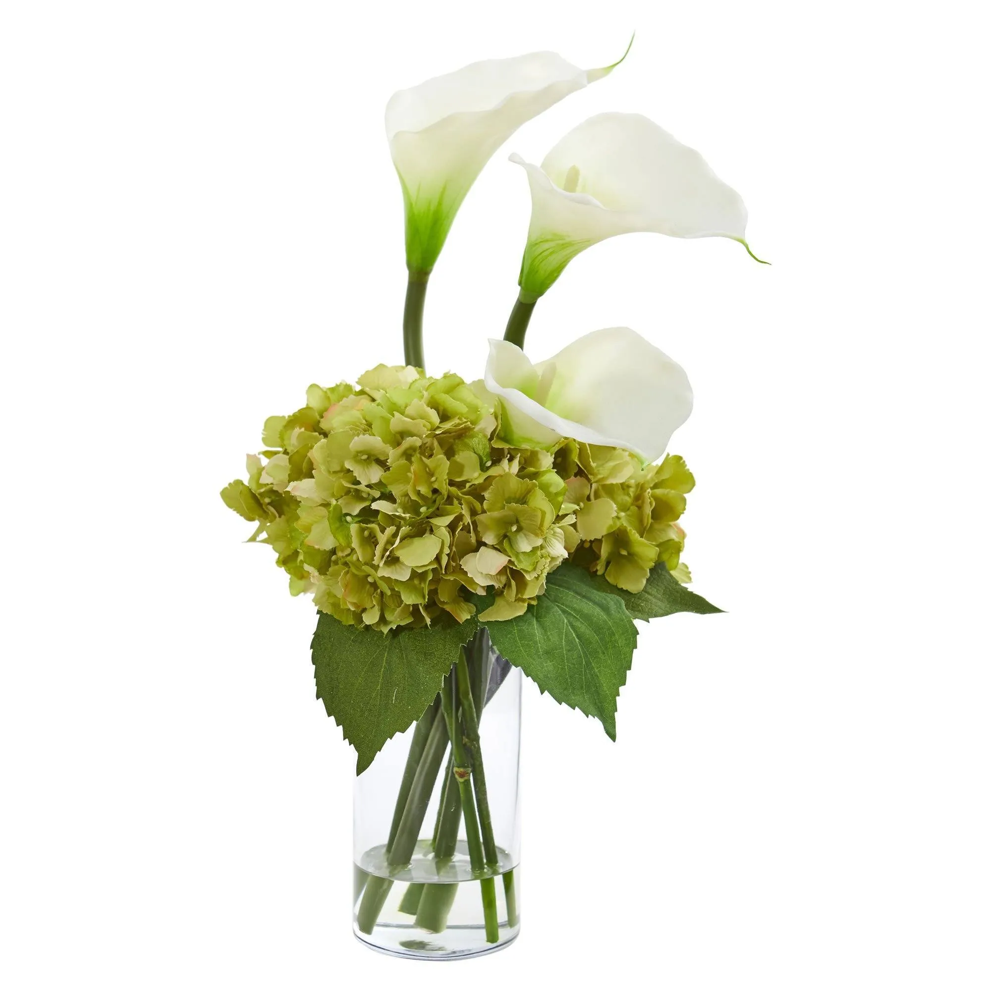 Calla Lily and Hydrangea Artificial Arrangement