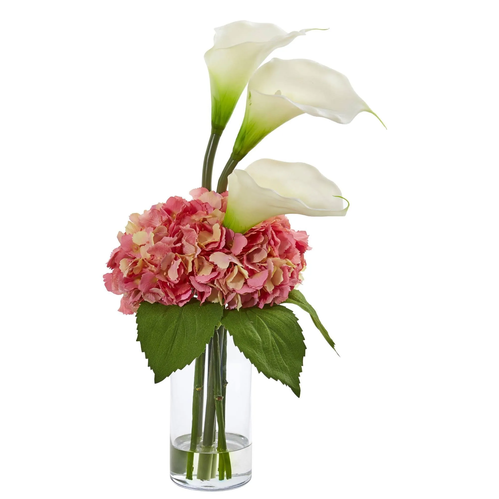 Calla Lily and Hydrangea Artificial Arrangement