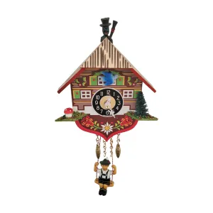 Chalet Clock - Quartz with Chimney Sweep and Boy - Engstler