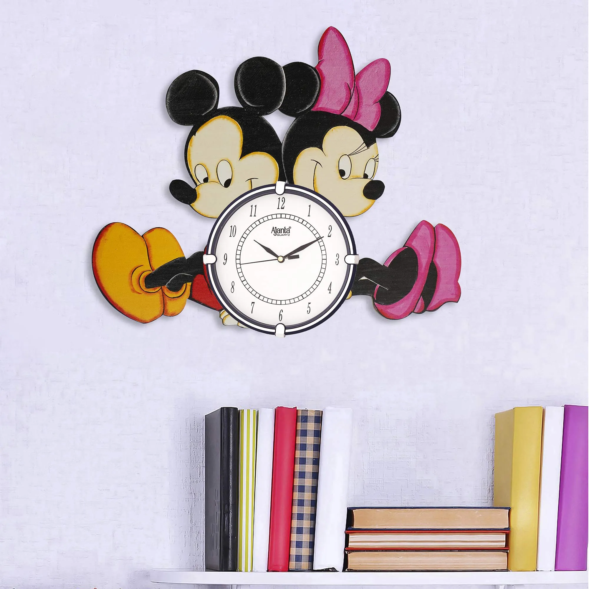 CIRCADIAN Ajanta Wooden Handpainted Desginer Wall Clock for Home | Living Room | Office | Bedroom|Multicolour