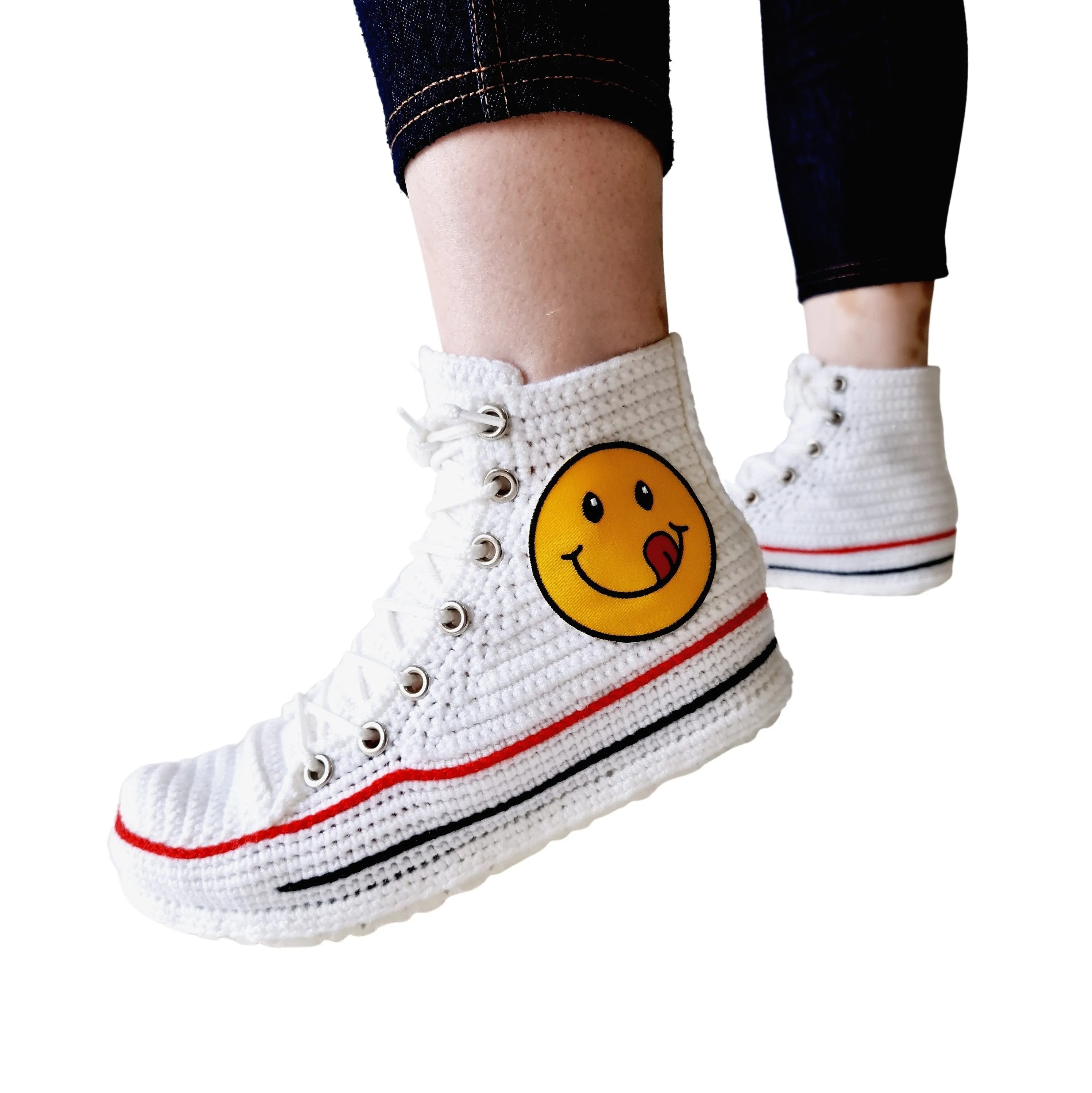 Classic Converse Shoes Emoji Casual Sneakers Custom Slippers Cotton Plush Soft