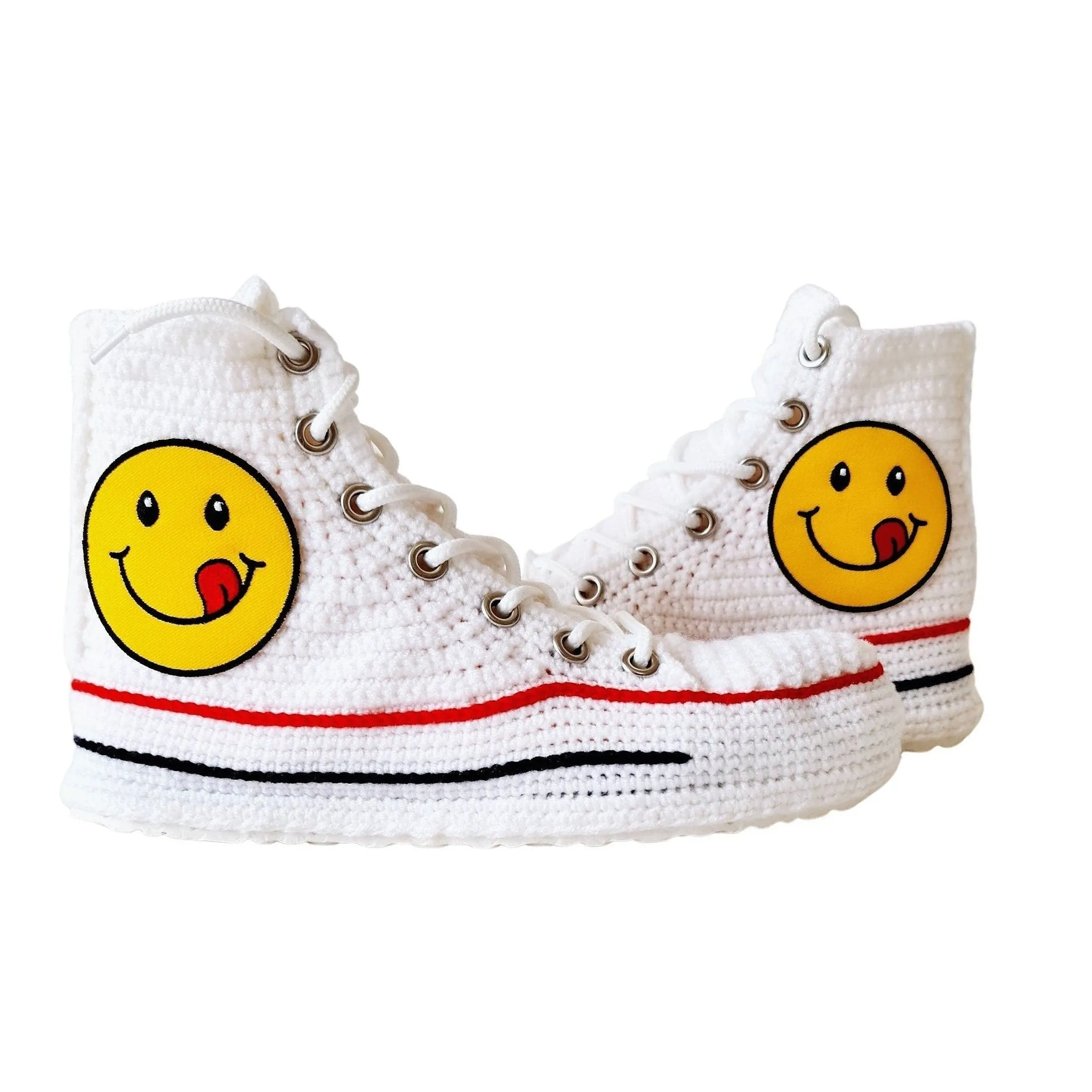 Classic Converse Shoes Emoji Casual Sneakers Custom Slippers Cotton Plush Soft